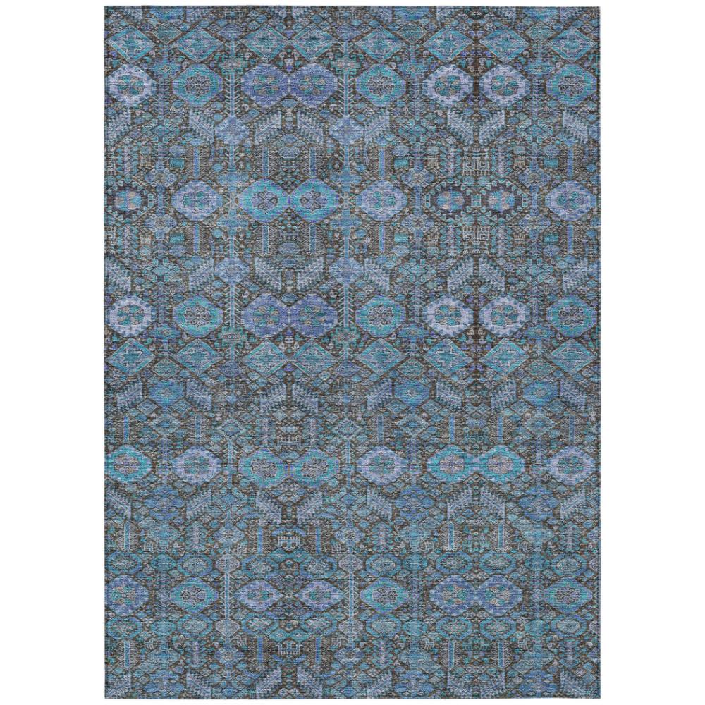 Addison Rugs Bohemian Teal Washable Indoor-Outdoor Rug