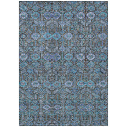 Addison Rugs Bohemian Teal Washable Indoor-Outdoor Rug
