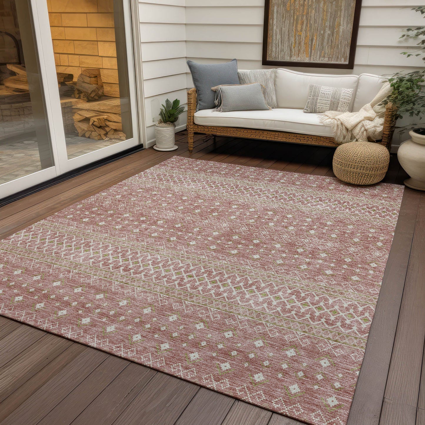 Addison Rugs Boho Blush Washable Indoor-Outdoor Rug