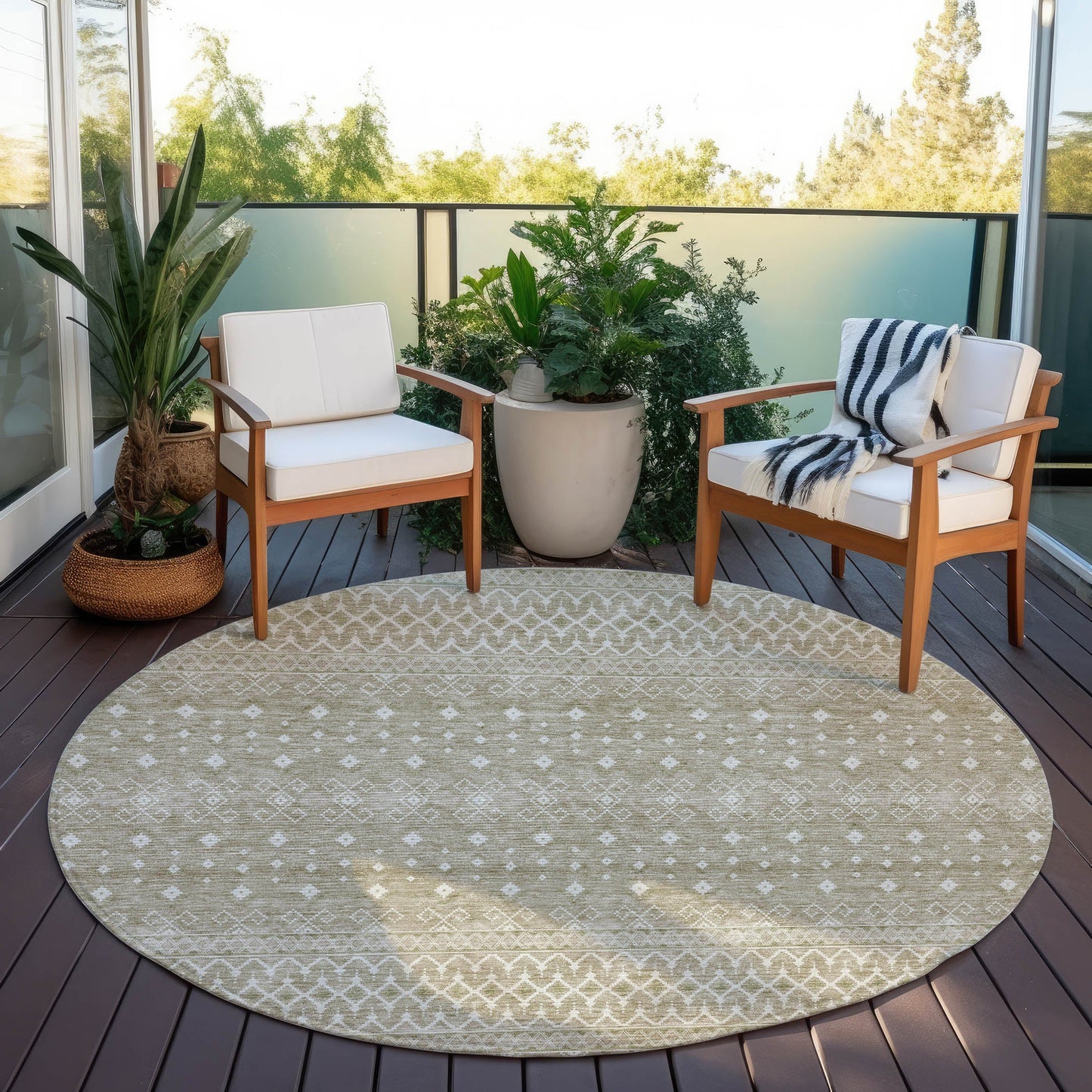 Addison Rugs Boho Brown Washable Indoor-Outdoor Rug