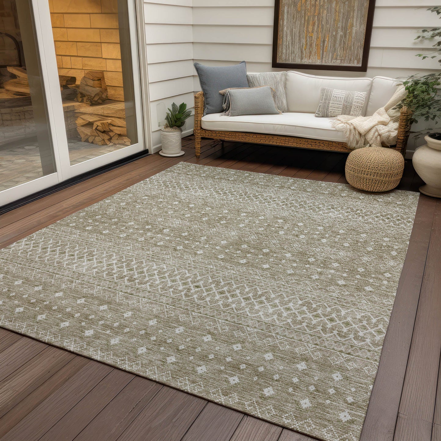Addison Rugs Boho Brown Washable Indoor-Outdoor Rug
