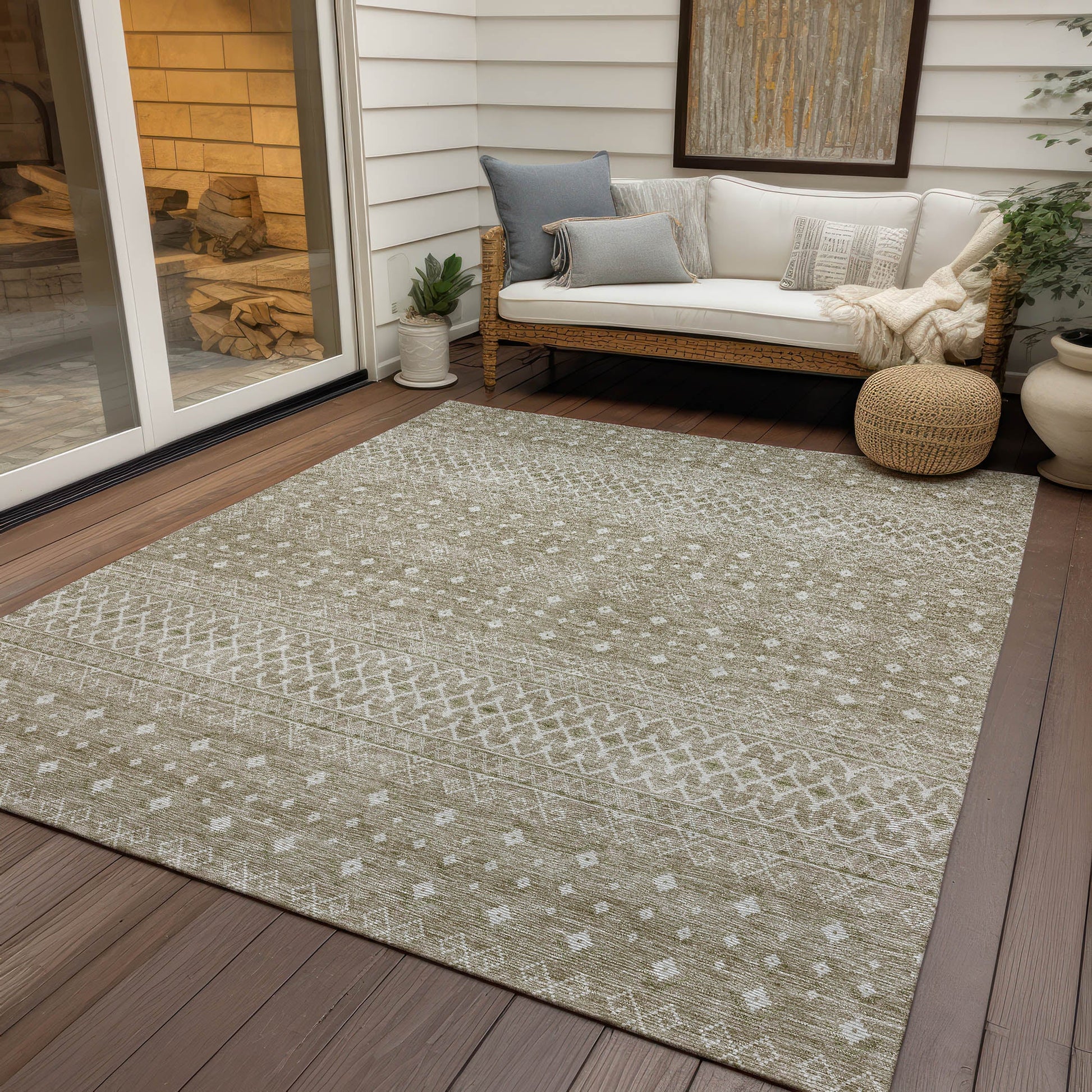 Addison Rugs Boho Brown Washable Indoor-Outdoor Rug