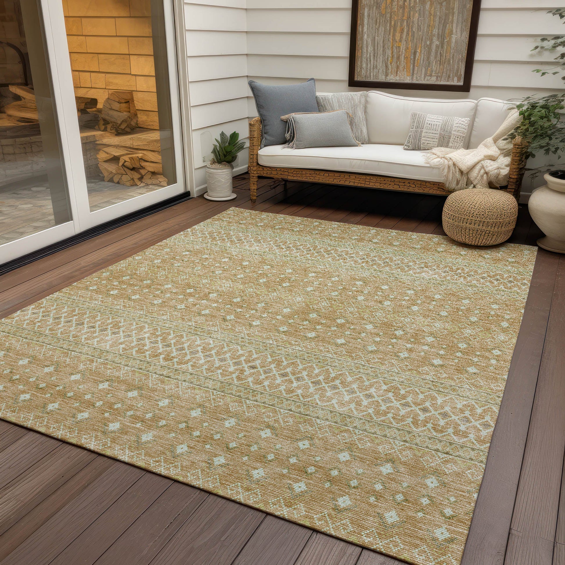 Addison Rugs Boho Copper Washable Indoor-Outdoor Rug