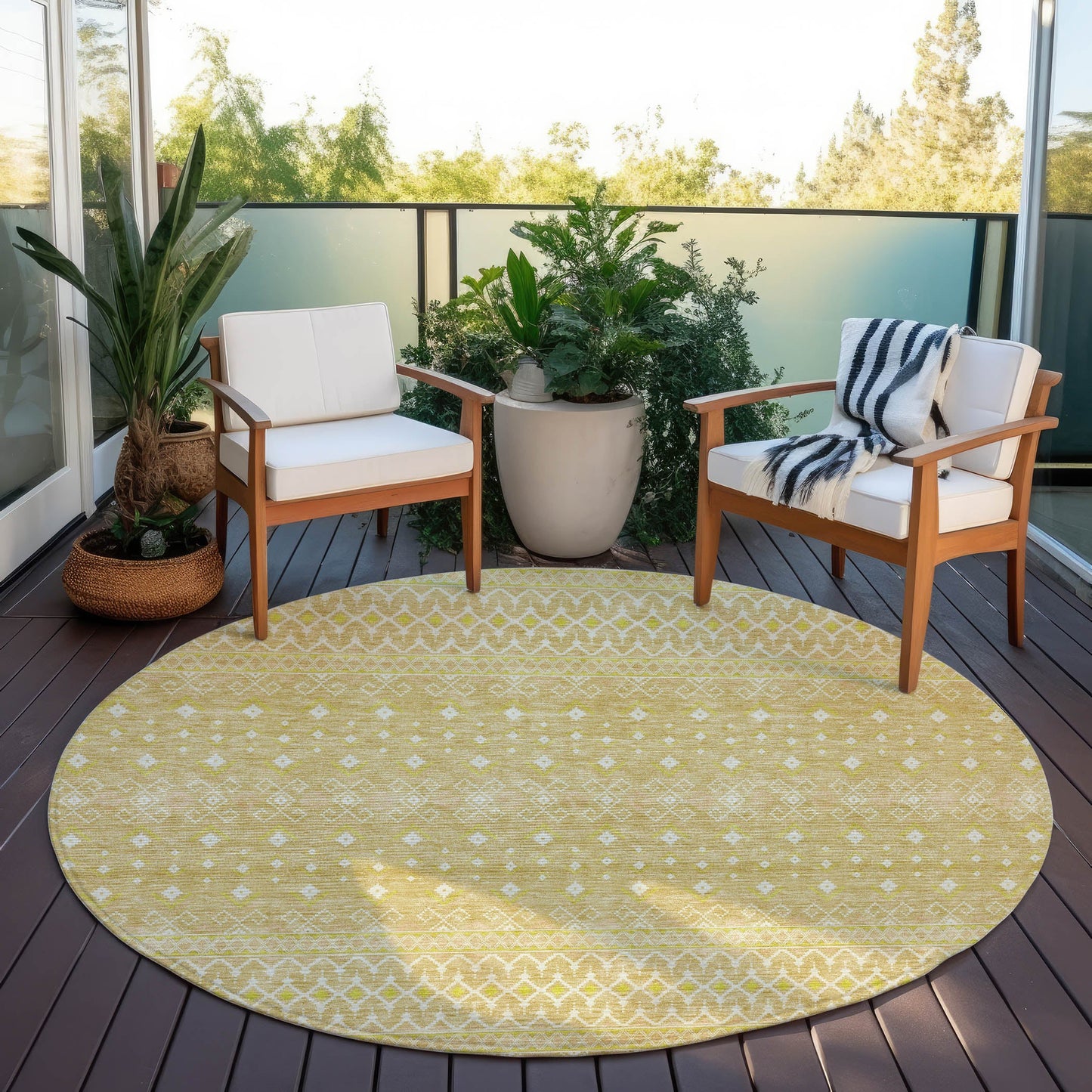 Addison Rugs Boho Gold Washable Indoor-Outdoor Rug