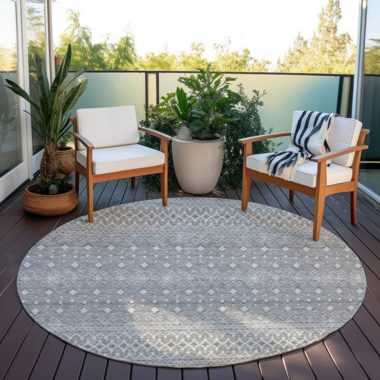 Addison Rugs Boho Grey Washable Indoor-Outdoor Rug