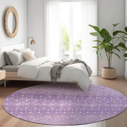 Addison Rugs Boho Purple Washable Indoor-Outdoor Rug
