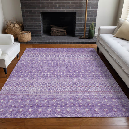Addison Rugs Boho Purple Washable Indoor-Outdoor Rug