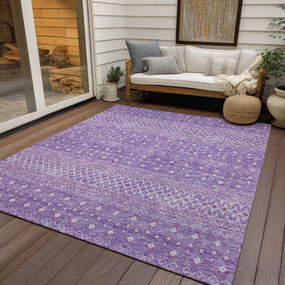 Addison Rugs Boho Purple Washable Indoor-Outdoor Rug