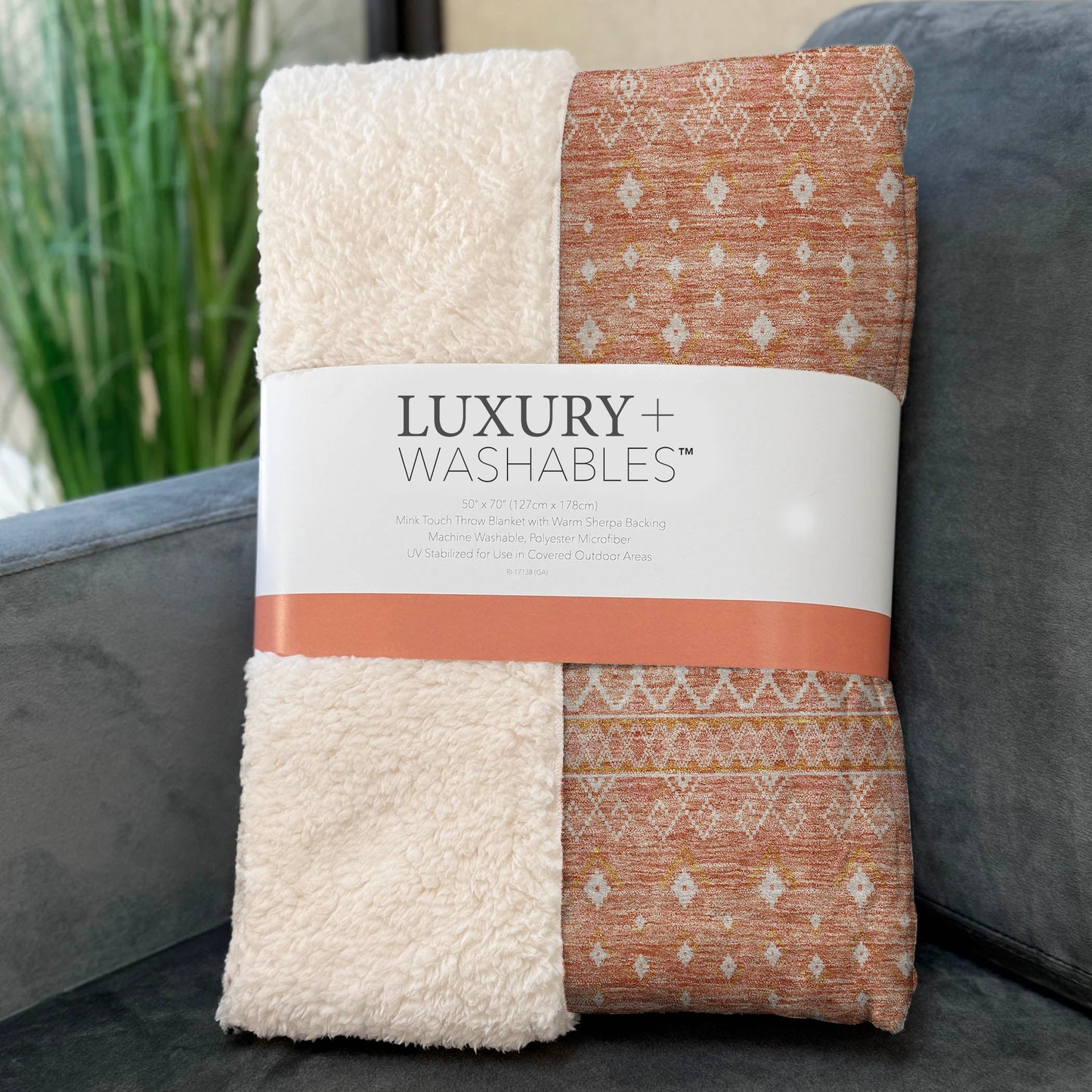 Addison Rugs Boho Salmon Washable Indoor-Outdoor Rug