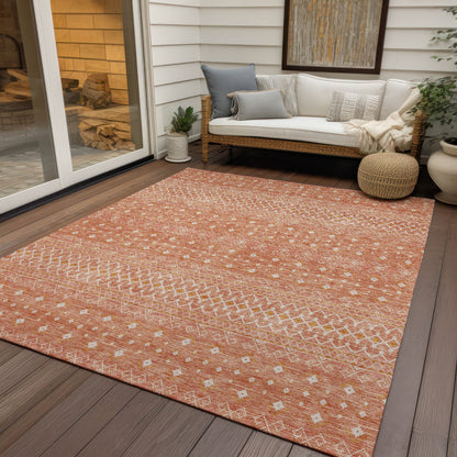 Addison Rugs Boho Salmon Washable Indoor-Outdoor Rug