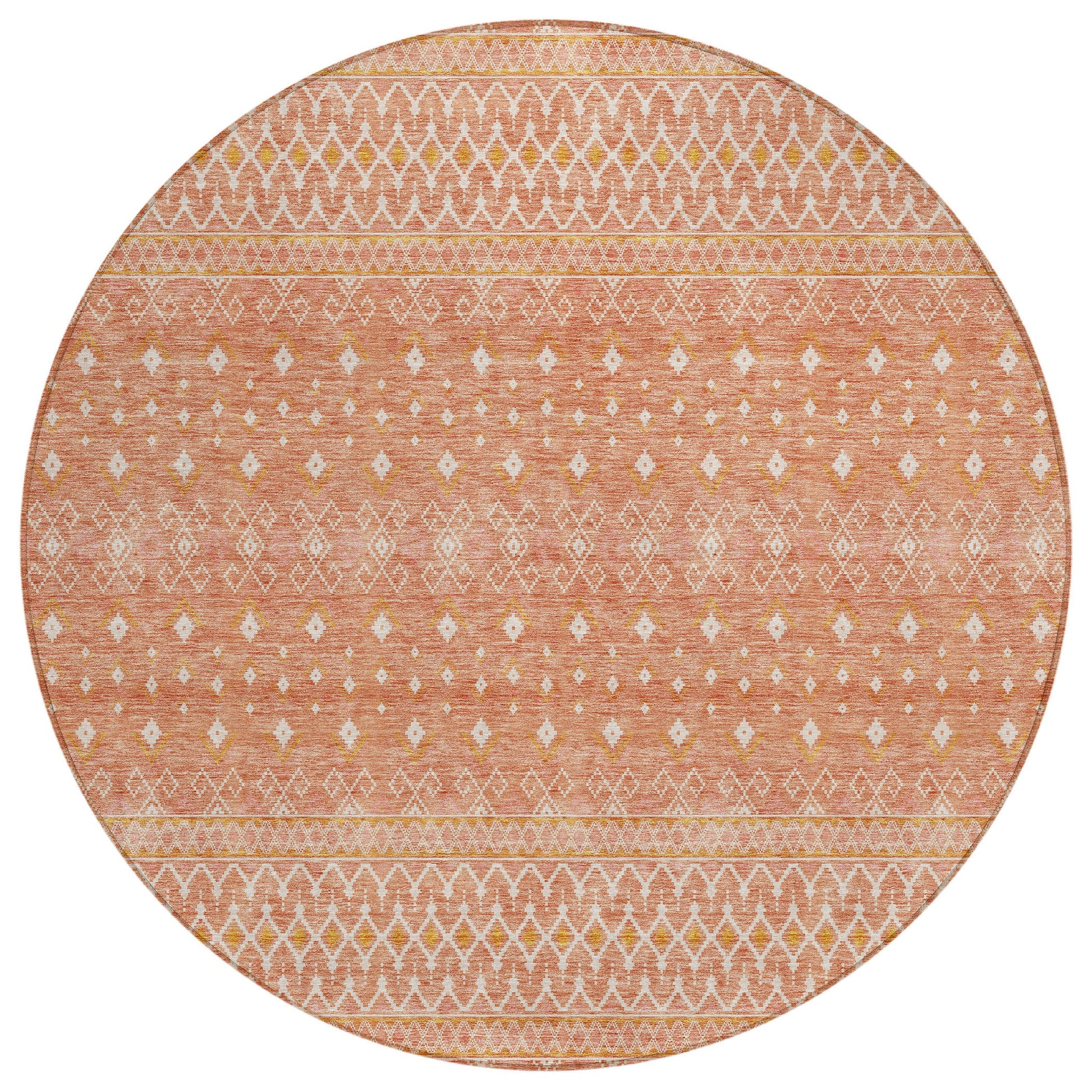 Addison Rugs Boho Salmon Washable Indoor-Outdoor Rug