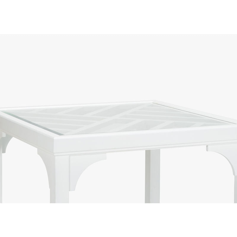 Bolton White Painted Wooden Game Table-Side Tables-Chelsea House-LOOMLAN