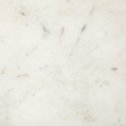 Mercana Bombola White Marble Top Round Accent Table