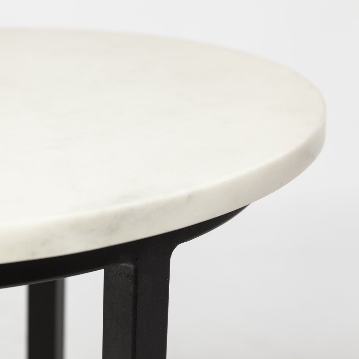 Mercana Bombola White Marble Top Round Accent Table