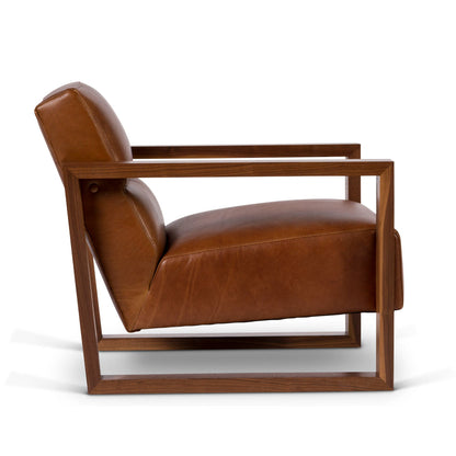 Bond Gentleman's Leather Club Chair-Accent Chairs-One For Victory-LOOMLAN