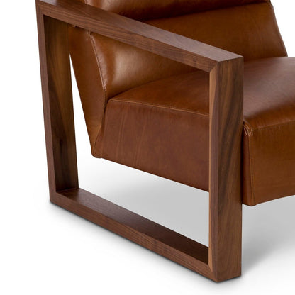 Bond Gentleman's Leather Club Chair-Accent Chairs-One For Victory-LOOMLAN