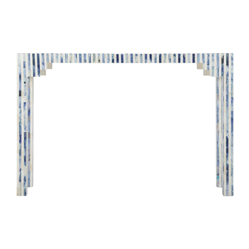 Chelsea House Bone Inlay Made Blue Console Table
