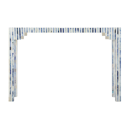 Chelsea House Bone Inlay Made Blue Console Table