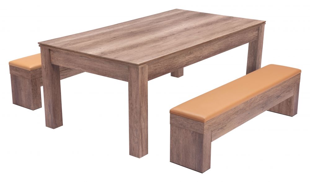 Zuo Modern Bonker Faux Leather Storage Dining Bench 2PC