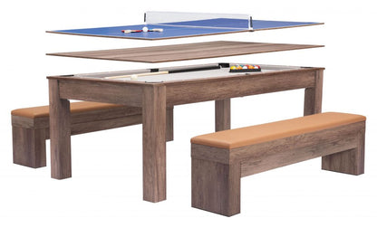 Zuo Modern Bonker Faux Leather Storage Dining Bench 2PC