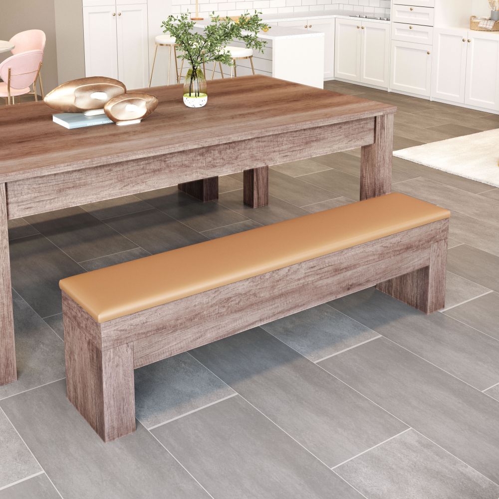 Zuo Modern Bonker Faux Leather Storage Dining Bench 2PC