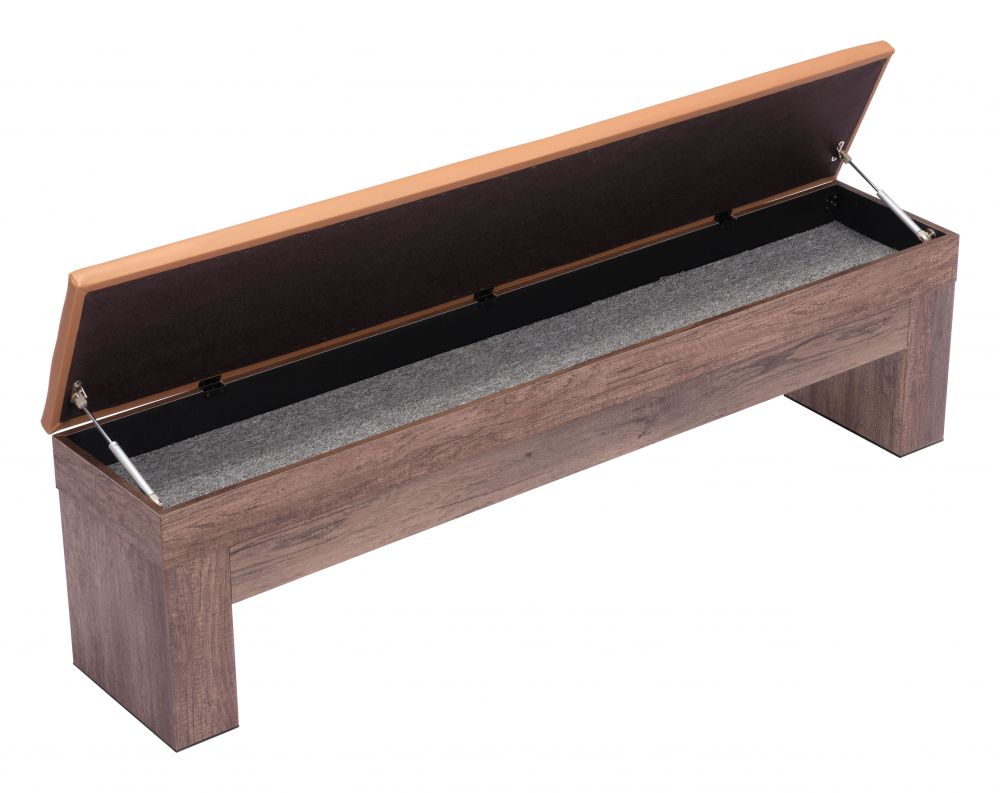 Zuo Modern Bonker Faux Leather Storage Dining Bench 2PC