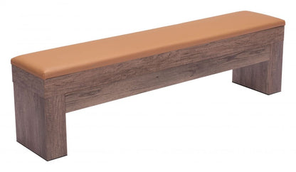 Zuo Modern Bonker Faux Leather Storage Dining Bench 2PC