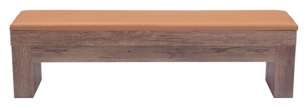 Zuo Modern Bonker Faux Leather Storage Dining Bench 2PC