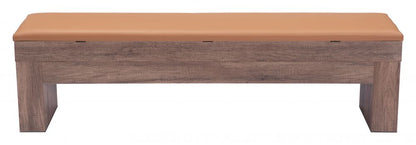 Zuo Modern Bonker Faux Leather Storage Dining Bench 2PC
