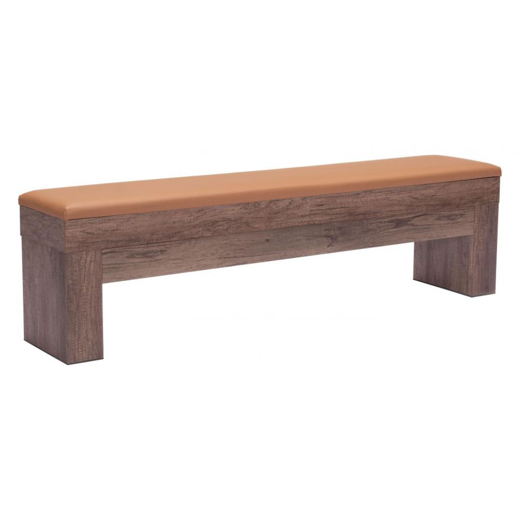 Zuo Modern Bonker Faux Leather Storage Dining Bench 2PC