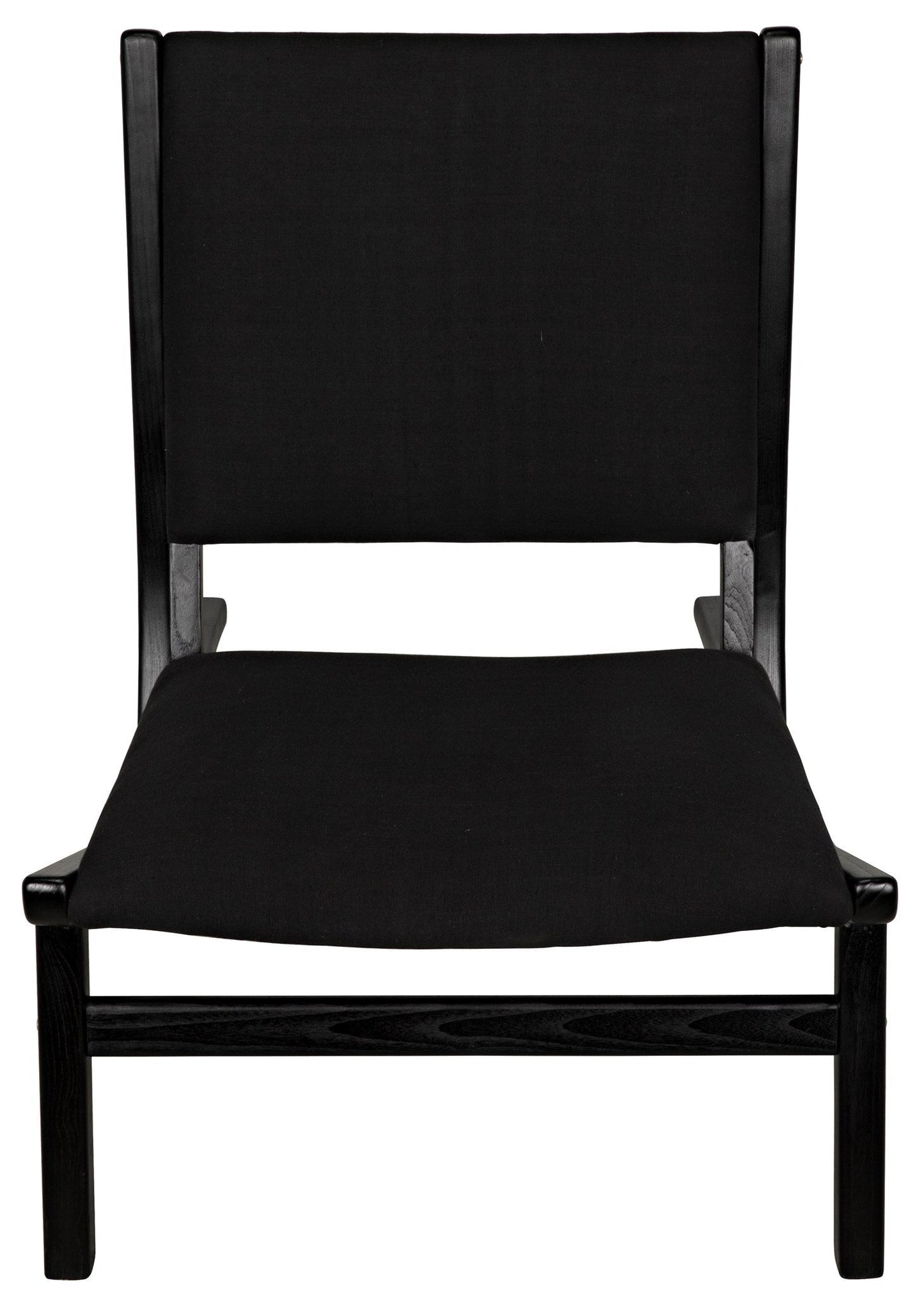 Boomerang Wood Black Armless Chair-Club Chairs-Noir-Sideboards and Things