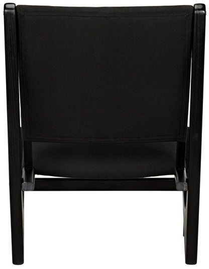 Boomerang Wood Black Armless Chair-Club Chairs-Noir-Sideboards and Things