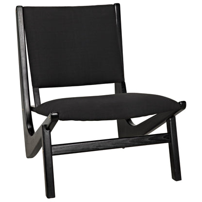 Boomerang Wood Black Armless Chair-Club Chairs-Noir-Sideboards and Things