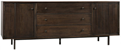 Boston Wood Ebony Walnut Sideboard-Sideboards-Noir-Sideboards and Things