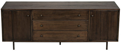 Boston Wood Ebony Walnut Sideboard-Sideboards-Noir-Sideboards and Things