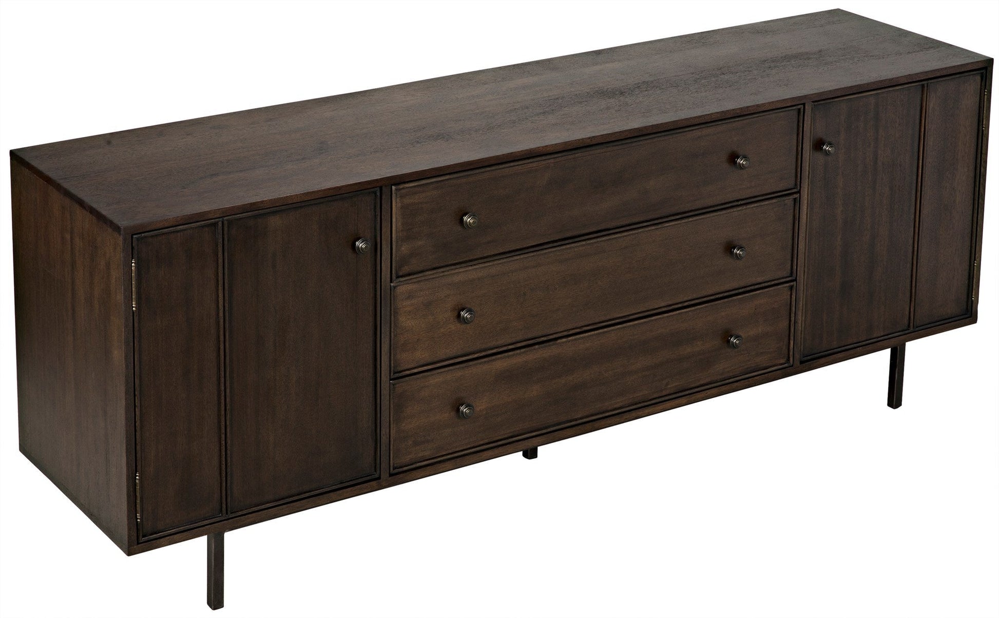 Boston Wood Ebony Walnut Sideboard-Sideboards-Noir-Sideboards and Things