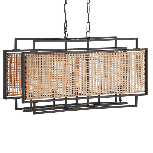 Boswell Rectangular Chandelier-Chandeliers-Currey & Co-Sideboards and Things