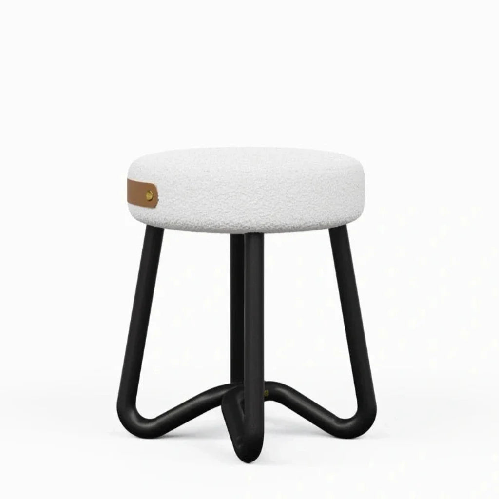 Solid Wood Upholstered Modern Stool