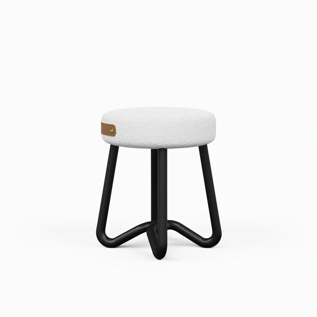 Solid Wood Upholstered Modern Stool