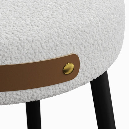 Solid Wood Upholstered Modern Stool