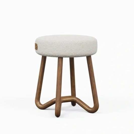 Solid Wood Upholstered Modern Stool