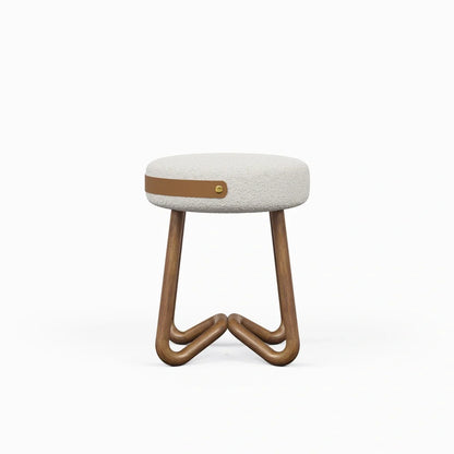 Solid Wood Upholstered Modern Stool