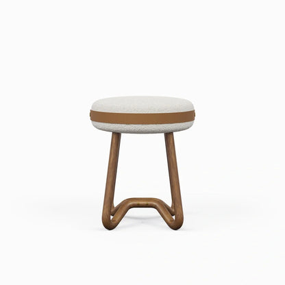 Solid Wood Upholstered Modern Stool