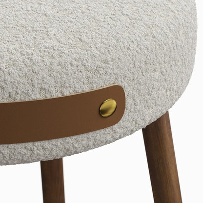 Solid Wood Upholstered Modern Stool