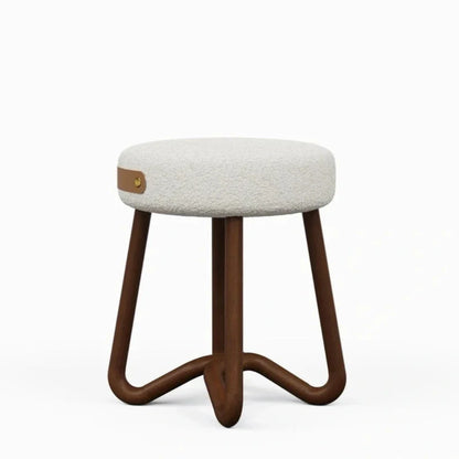 Solid Wood Upholstered Modern Stool