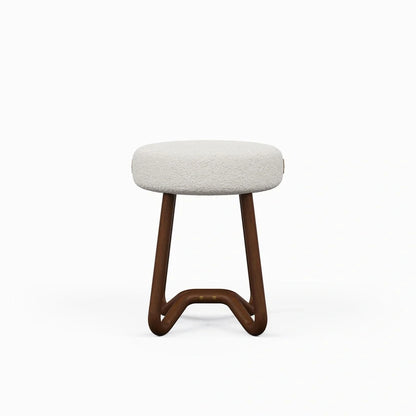 Solid Wood Upholstered Modern Stool