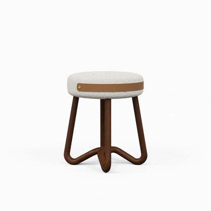 Solid Wood Upholstered Modern Stool