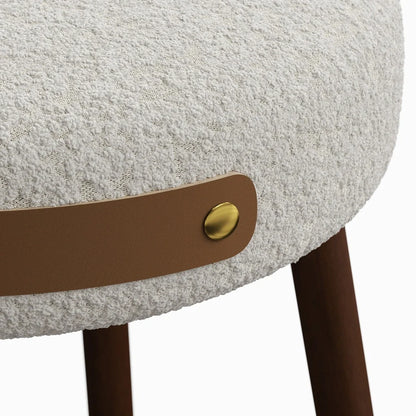 Solid Wood Upholstered Modern Stool