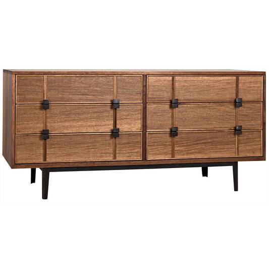 Bourgeois Wood and Steel Sideboard-Sideboards-Noir-Sideboards and Things