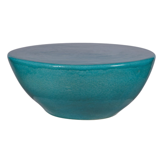 Seasonal Living Bowness Ceramic Aquamarine Outdoor Coffee Table